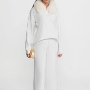 Elegant White Women's Matching Set